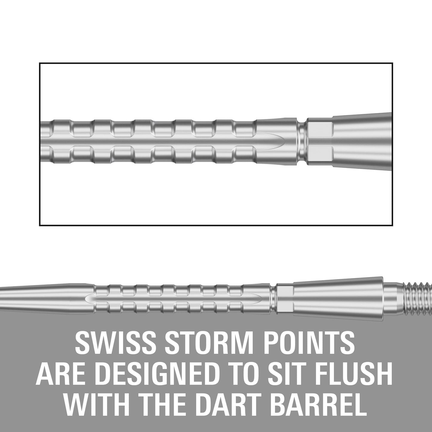 TARGET Darts Swiss Point Storm Dart Points, Surge (3 Pack Set of Tips) 26MM/30MM/35MM – Gold/Silver/Black | Change Dart Points, Swiss Storm Points, Professional Darts Accessories