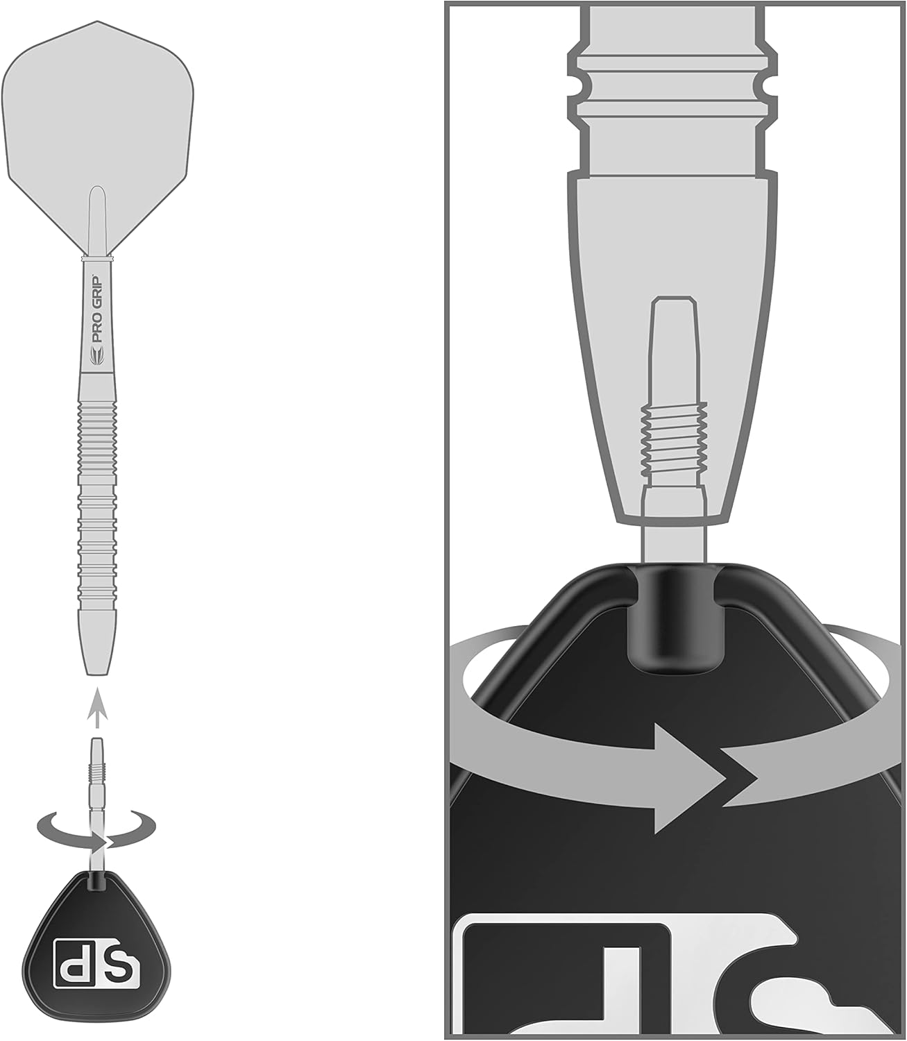 Target Darts Rob Cross Black Edition 90% Tungsten Swiss Point Steel Tip Darts Set