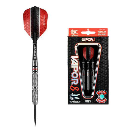Target Darts Vapor 8 Titanium Nitride 80% Tungsten Steel Tip Darts Set