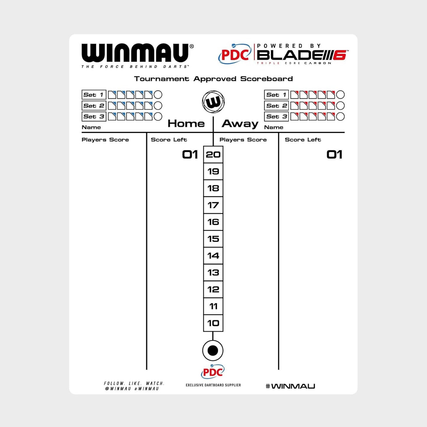 WINMAU Dry Wipe Scoreboard