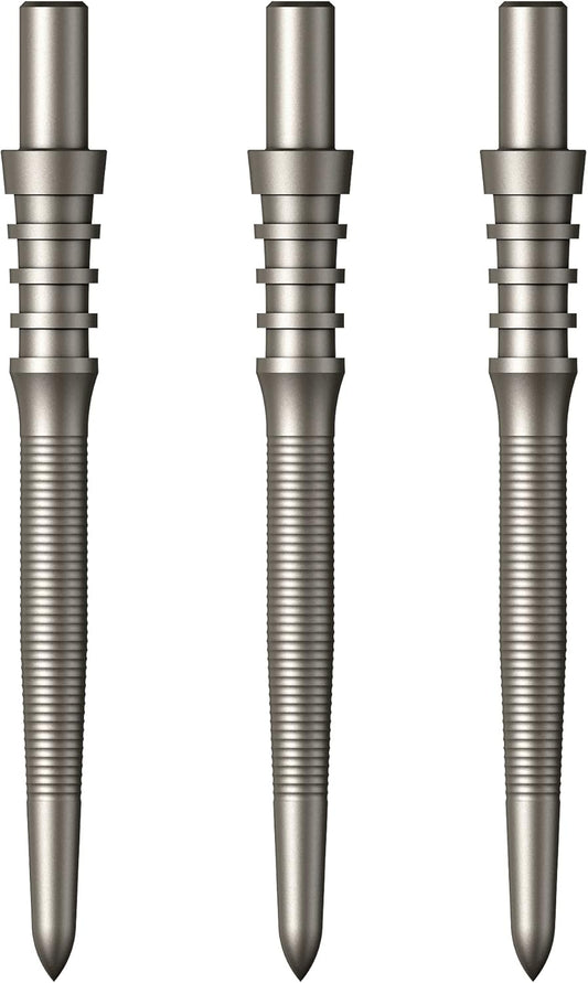 Mission Darts Sniper Points Micro Grip | Steel Tip Replacement Points | 28mm Silver