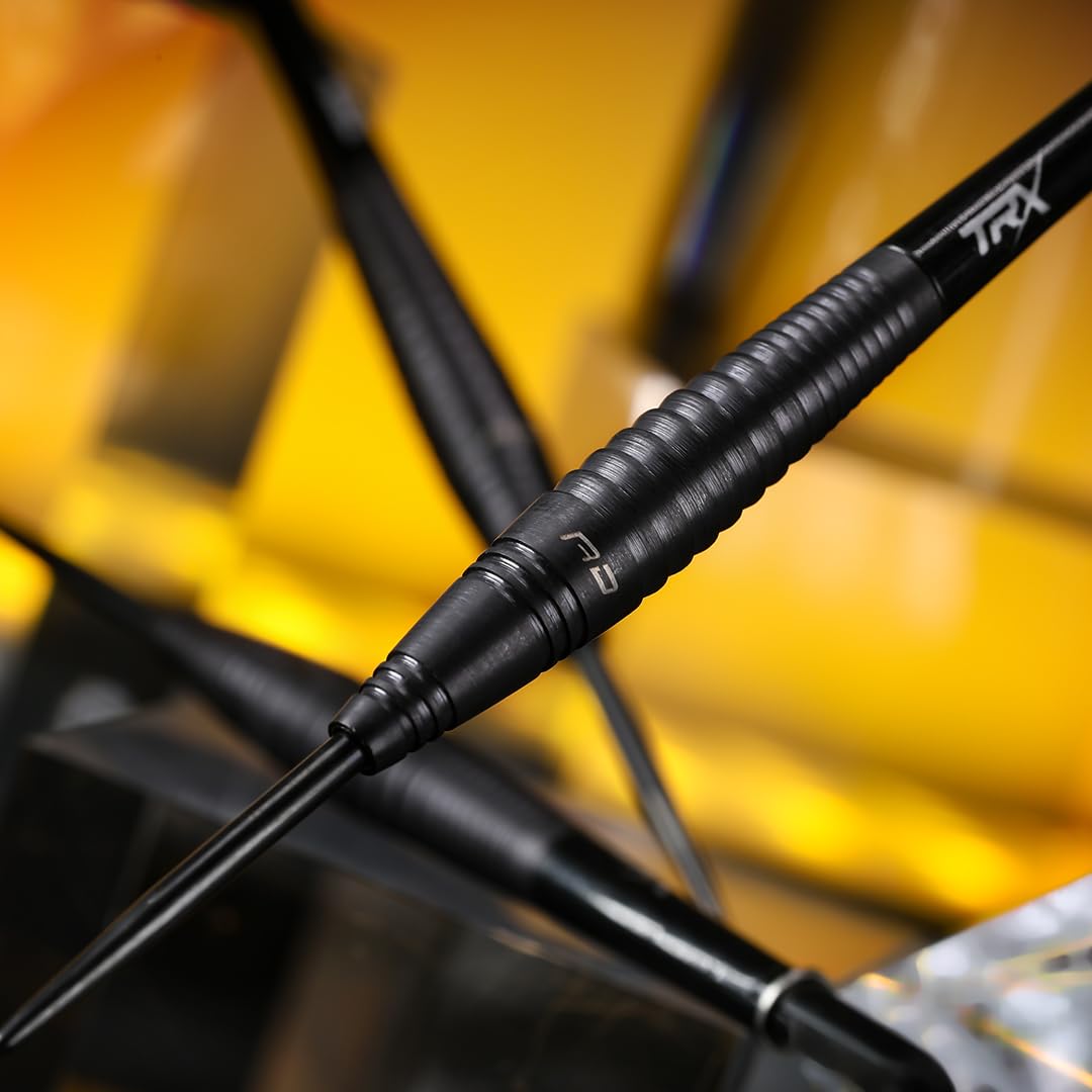 RED DRAGON Darts – Seren Onyx Series - 90% Tungsten Professional Steel tip Darts Set with Dart Flights and Dart Shafts (Stems) - Available in Four Styles - Available in 21g, 22g, 23g, 24g & 25g