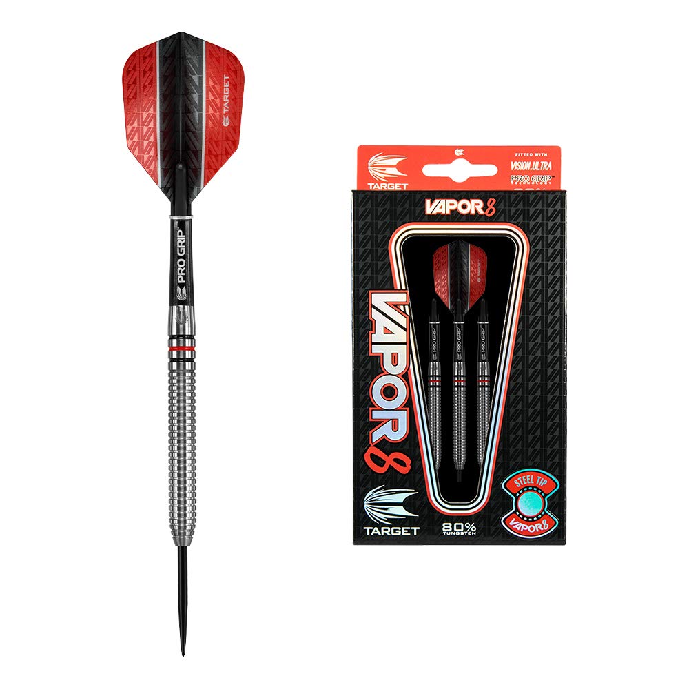 Target Darts Vapor 8 Titanium Nitride 80% Tungsten Steel Tip Darts Set