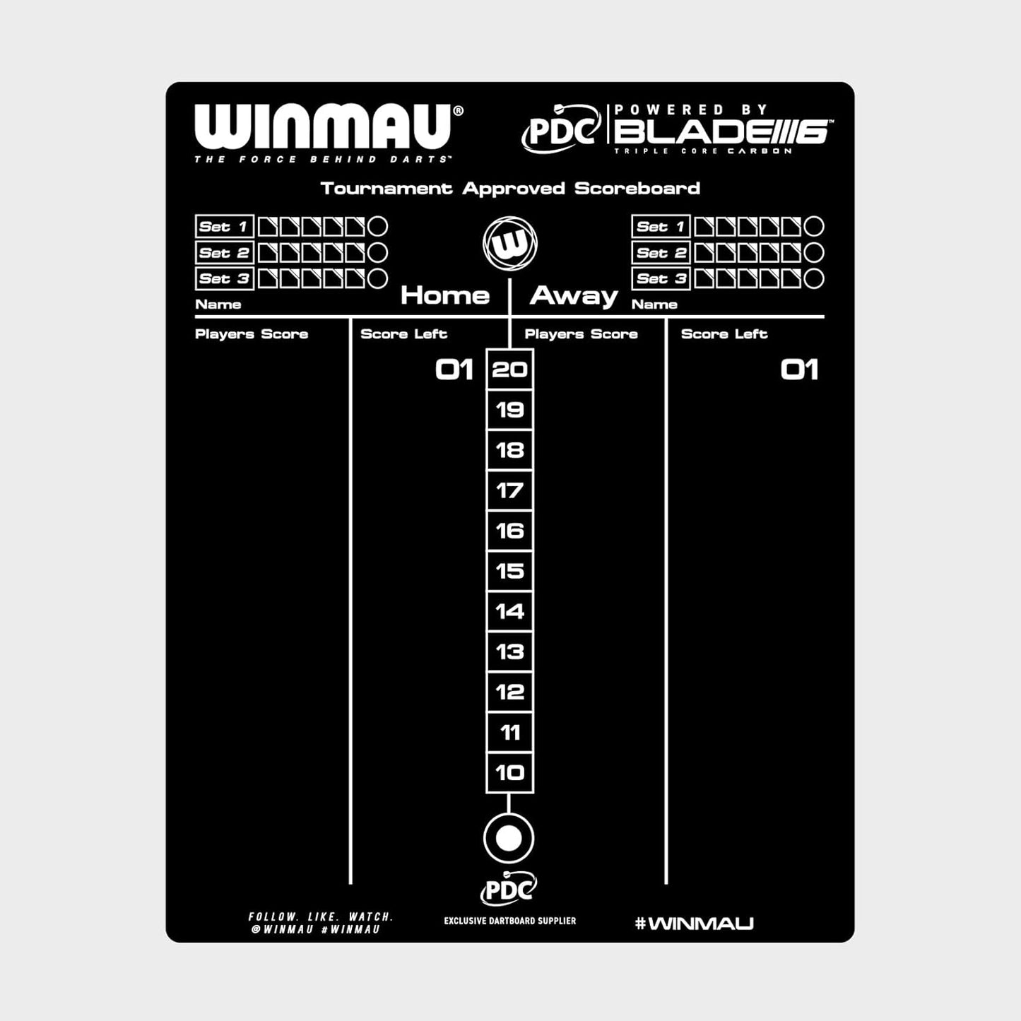 WINMAU Dry Wipe Scoreboard