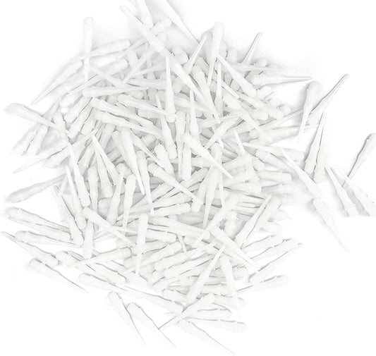 200 Soft Dart Tips - 2BA Thread Compatible, High-Impact White Plastic Dart Points for Electronic Dartboards
