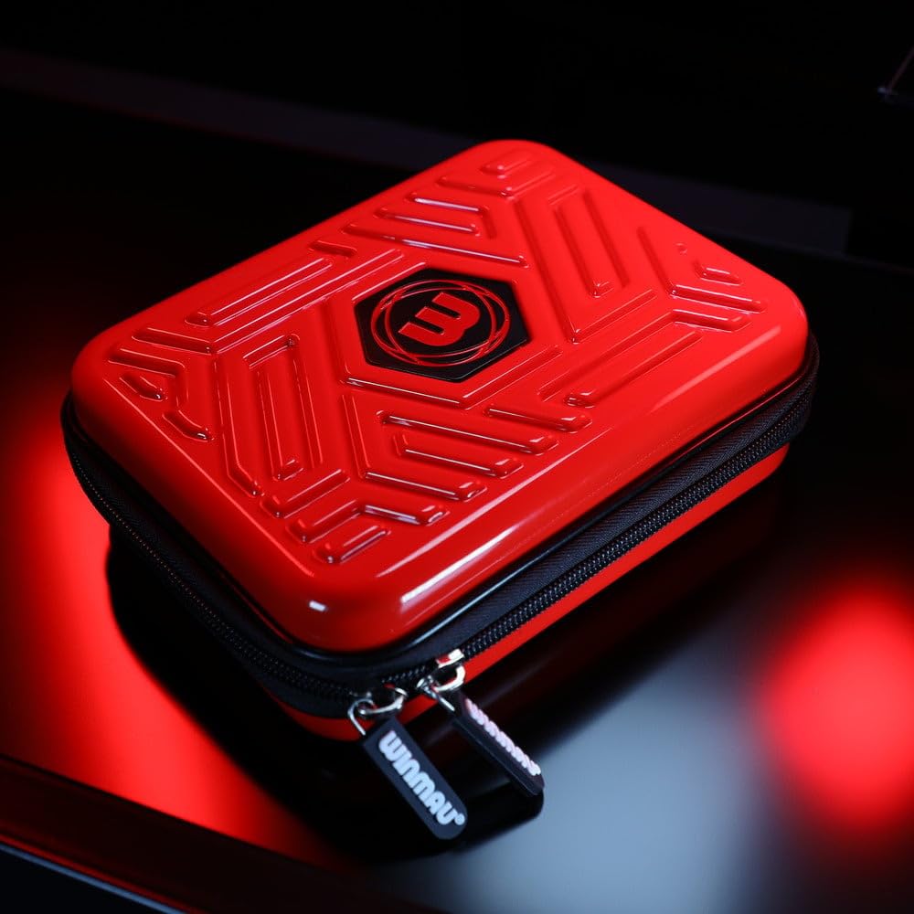 WINMAU Armor G2 Darts Wallet - Red Darts Case Holds Fully Assembled Darts and Accessories - Impact Proof, Ultra-Durable and Secure