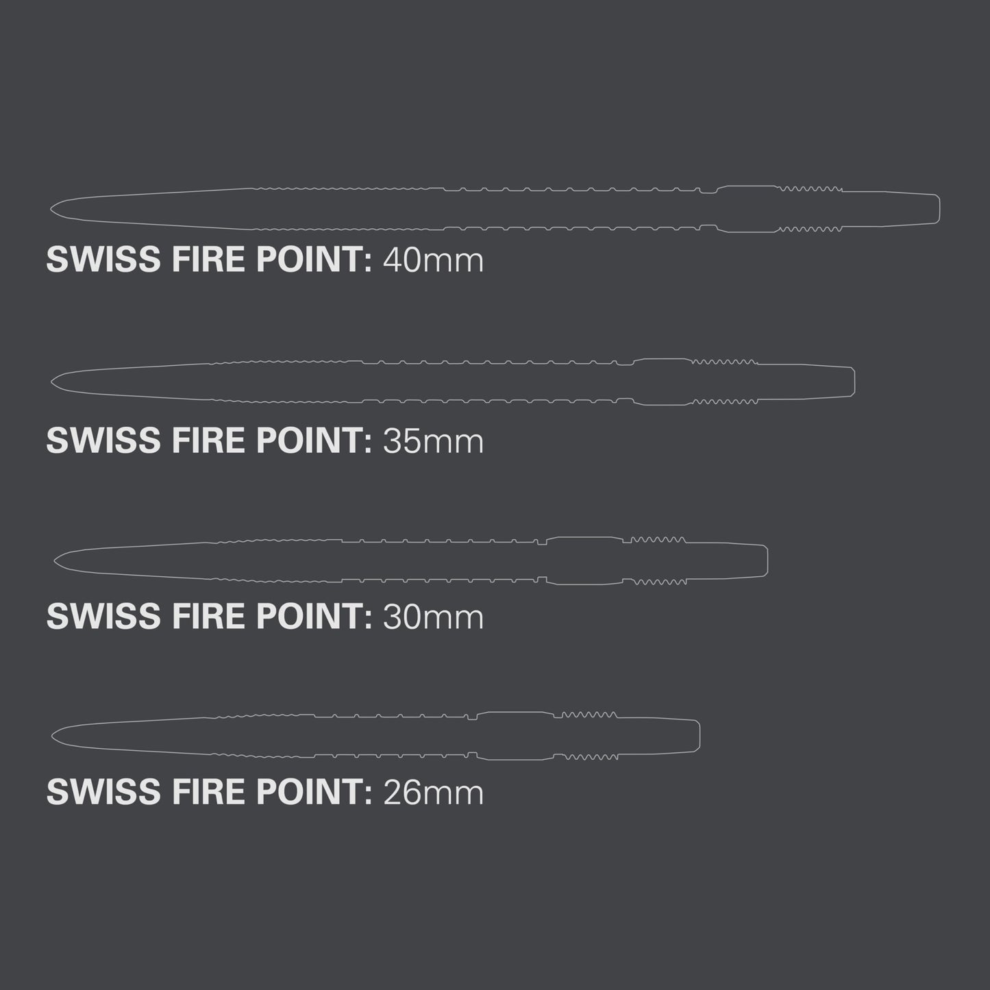TARGET Darts Swiss Points, Fire Swiss Point Dart Tips (3 Pack Set of Tips) Change Dart Points, Professional Darts Accessories
