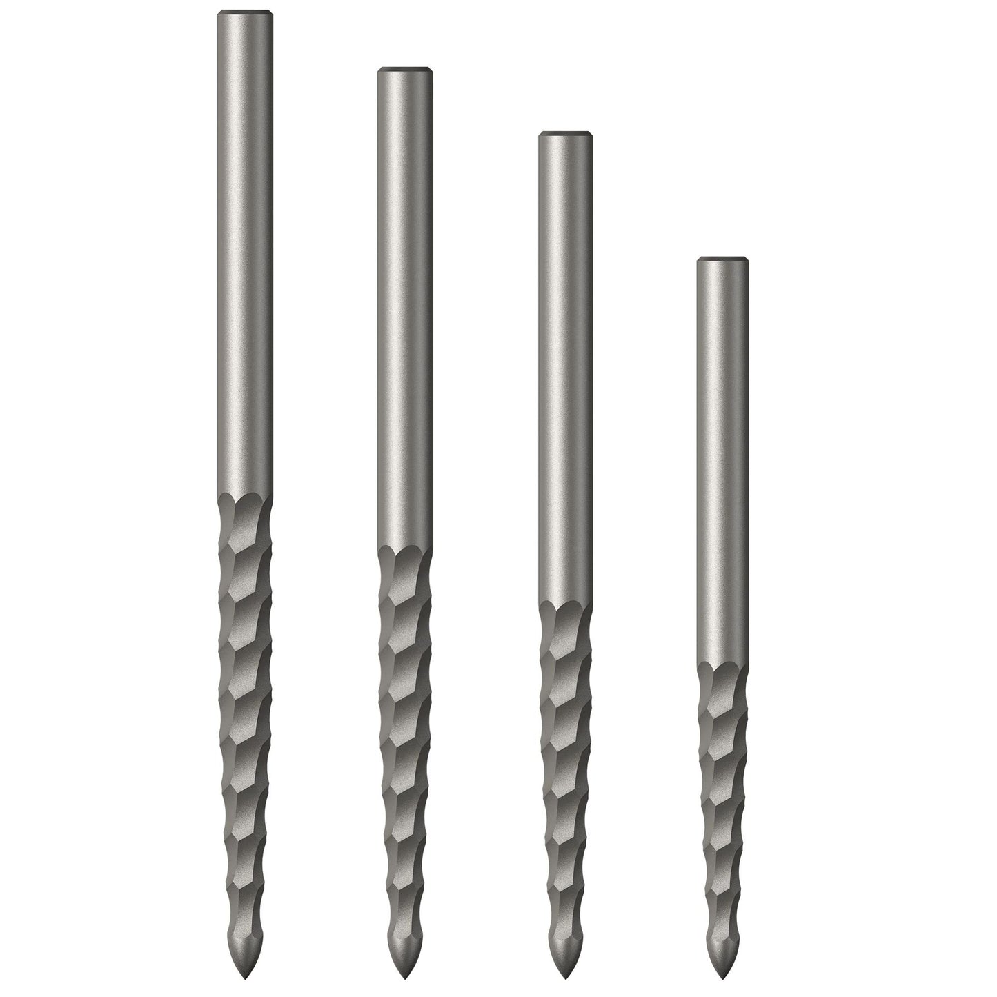 Mission Darts Lunar Silver Steel Tip Replacement Dart Points with Complete or Front Grooving, Multiple Sizes