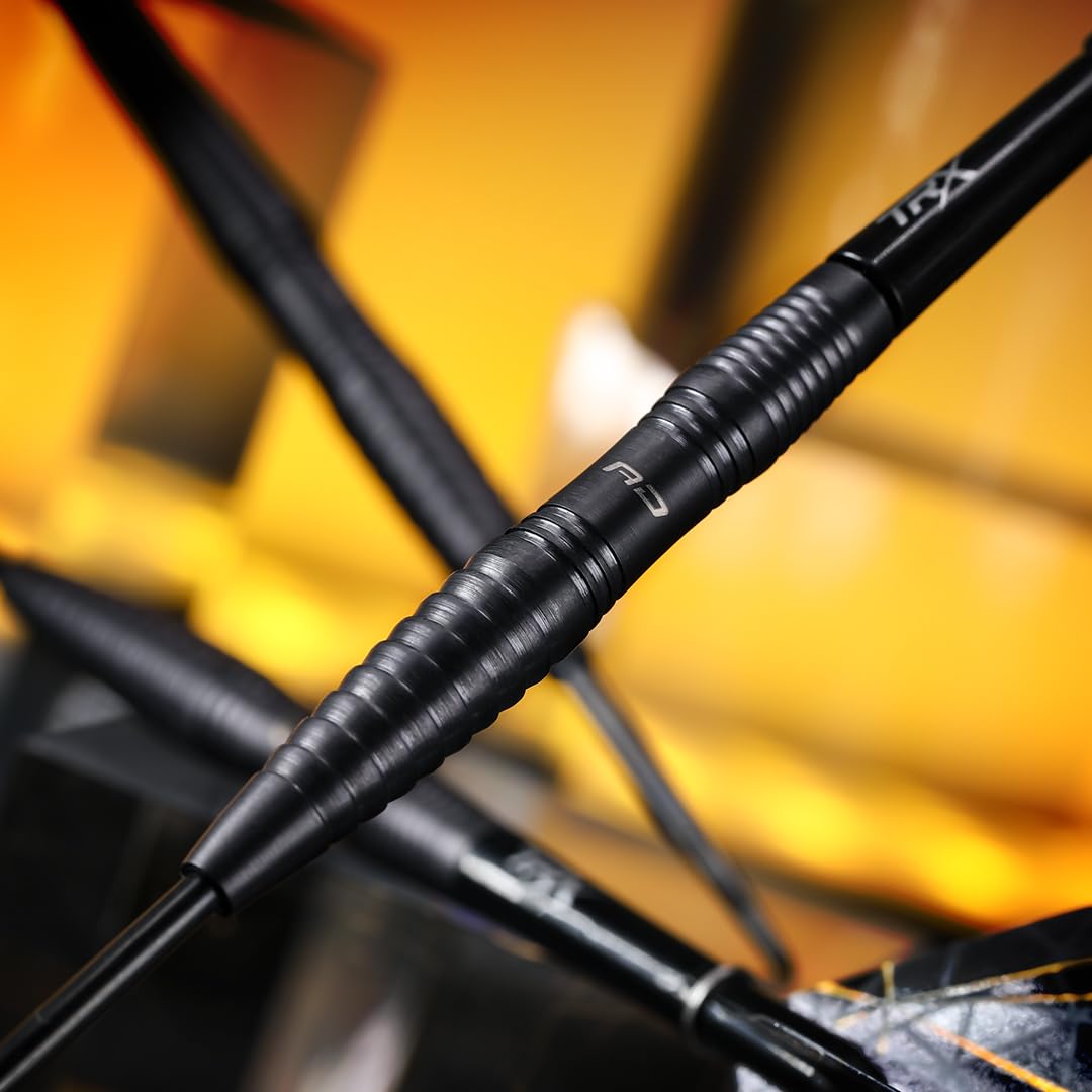 RED DRAGON Darts – Seren Onyx Series - 90% Tungsten Professional Steel tip Darts Set with Dart Flights and Dart Shafts (Stems) - Available in Four Styles - Available in 21g, 22g, 23g, 24g & 25g