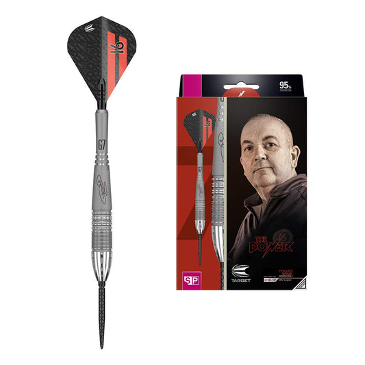 TARGET Darts Phil Taylor Power 9-Five Gen 7 | 95% Tungsten, Swiss Point Steel Tip Darts Set | Player-Edition Dart Set, Swiss Point Darts