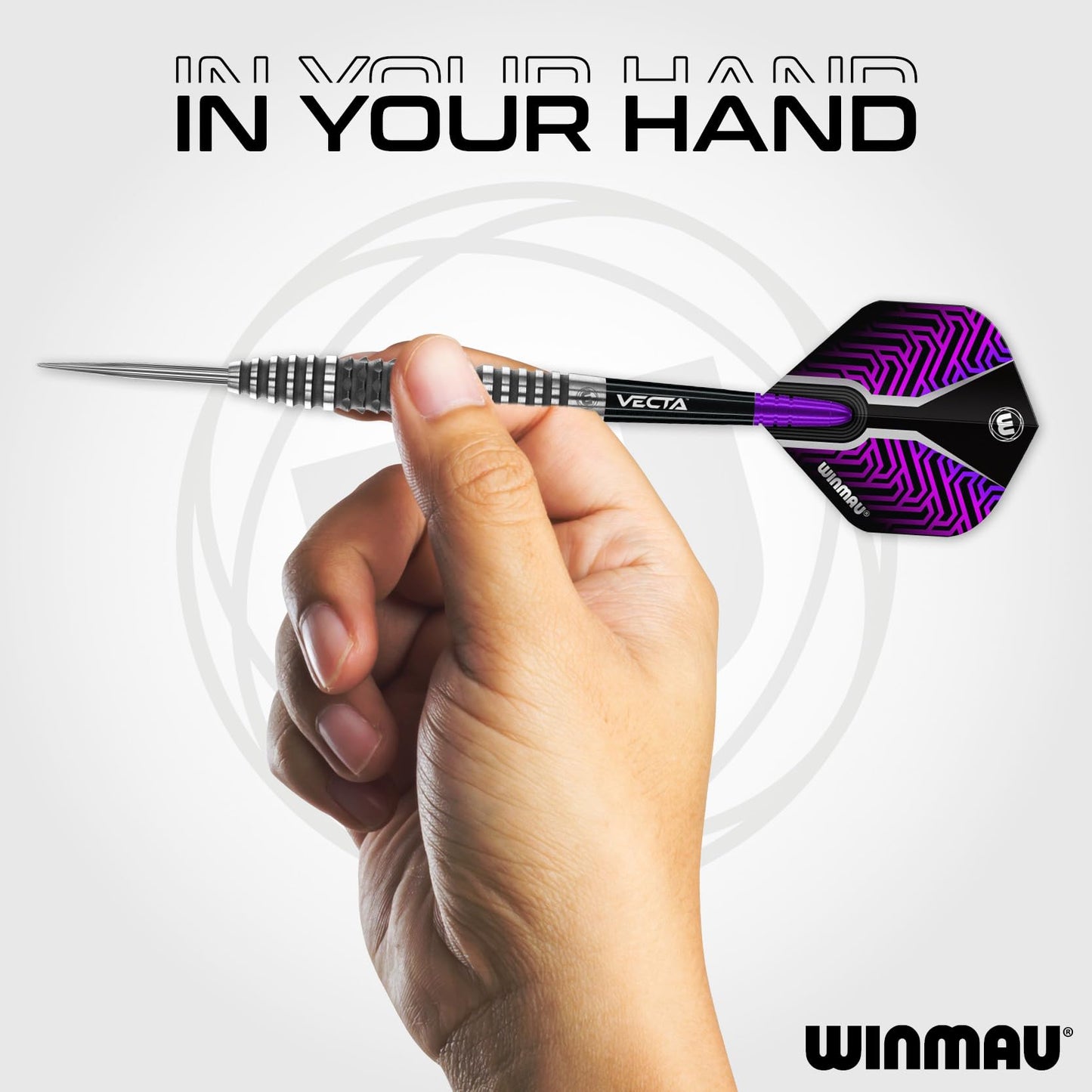 WINMAU Darts Kairos Series 90% Professional Tungsten Steel Tip Darts Set with Dart Flights and Dart Shafts (Stems) - Available in Two Styles - Available weights 21g, 23g 24g and 26g