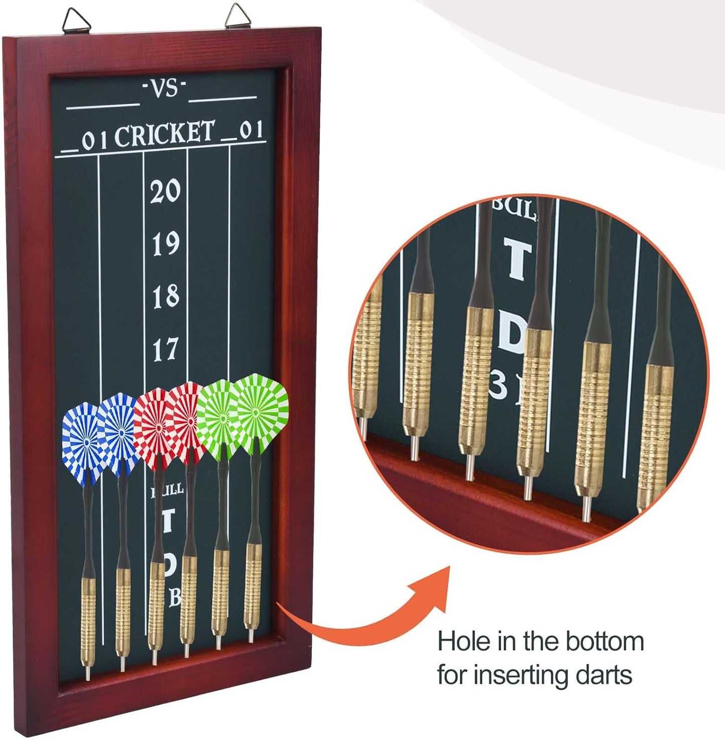 Dart Scoreboard, Chalk Dart Scoreboard for Dart Board Cricket & 01 Dart Games, Dart Board Scoreboard for Dart Scores (Excluding Chalk and Chalk)