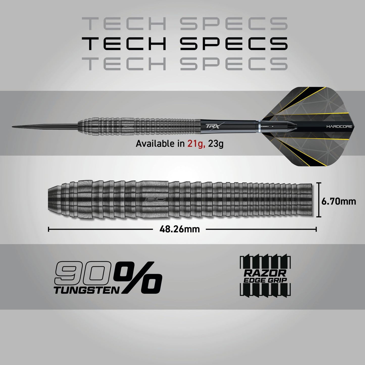 RED DRAGON Darts – Seren Onyx Series - 90% Tungsten Professional Steel tip Darts Set with Dart Flights and Dart Shafts (Stems) - Available in Four Styles - Available in 21g, 22g, 23g, 24g & 25g