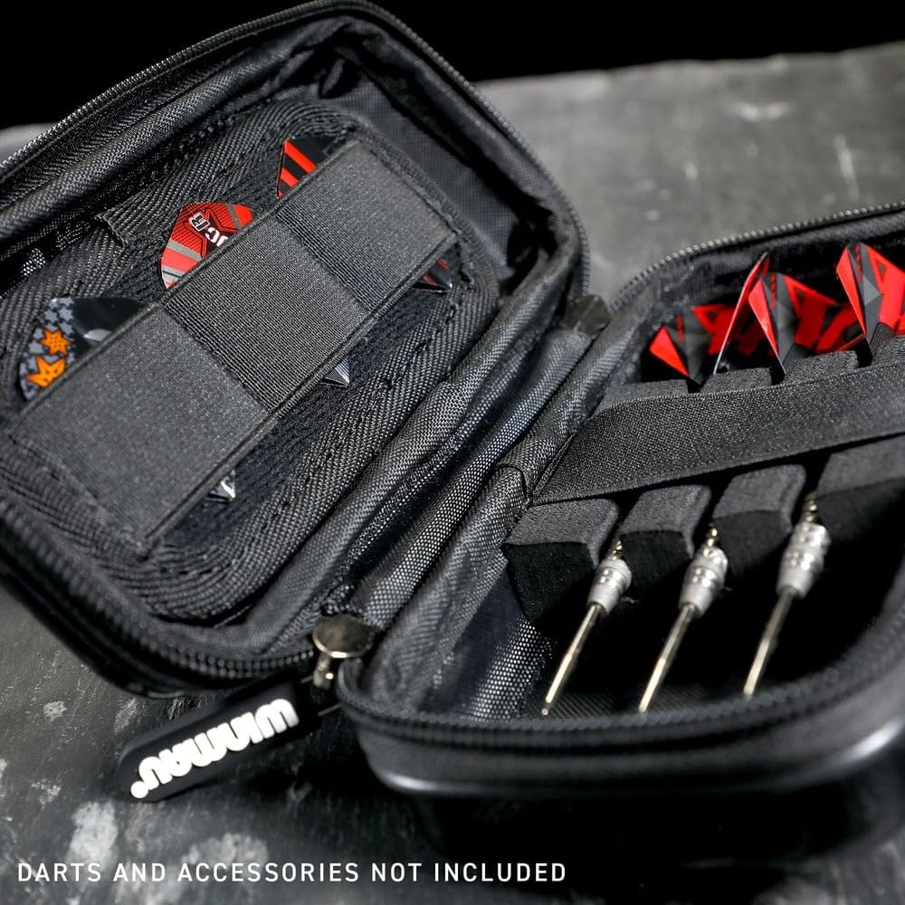 WINMAU Armor G2 Darts Wallet - Red Darts Case Holds Fully Assembled Darts and Accessories - Impact Proof, Ultra-Durable and Secure