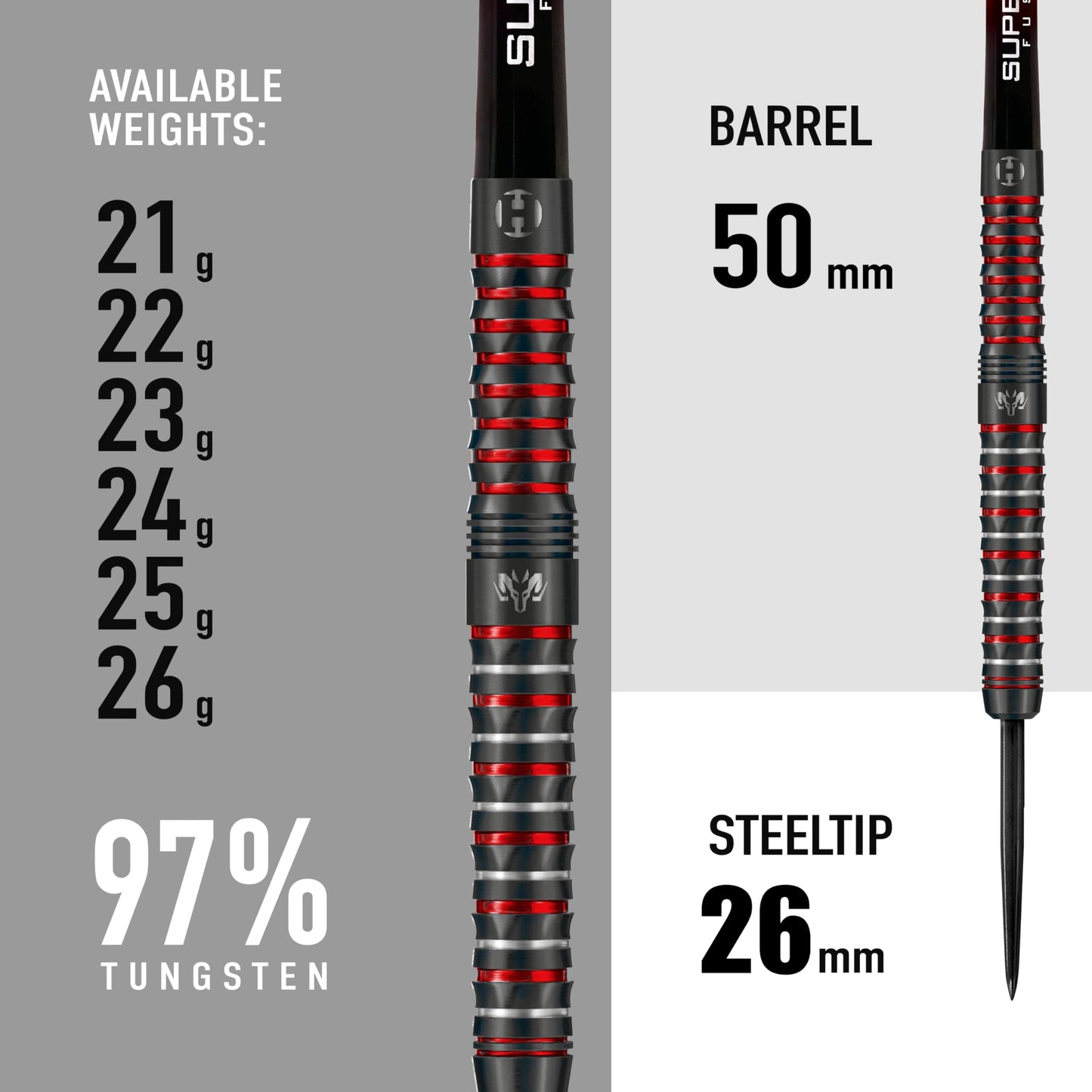 Harrows Wolfram Infinity 97% Tungsten Steel Tip Darts