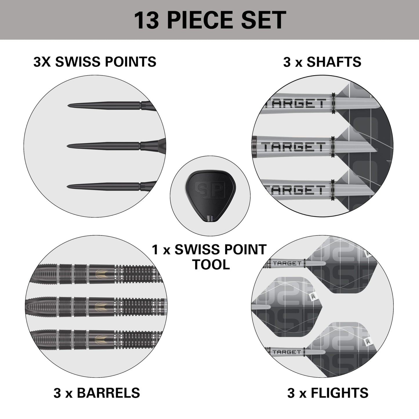 TARGET Darts Nathan Aspinall x ECHO 90% Tungsten Steel Tip Swiss Point Dart Set – ASP Player Edition Darts, Pro Grip Shafts & Pro Ultra No.2 Flights, SP Tool Included, Professional Darts Sets