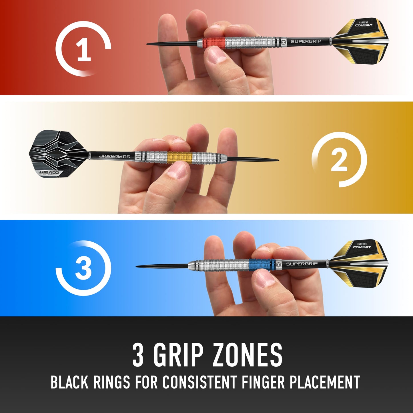 Harrows Combat 90% Tungsten Steel Tip Darts Set I 21g to 30g All Weights Available I Huge 17pcs Bundle with Spare Shafts, Prime Flights & Travel Case