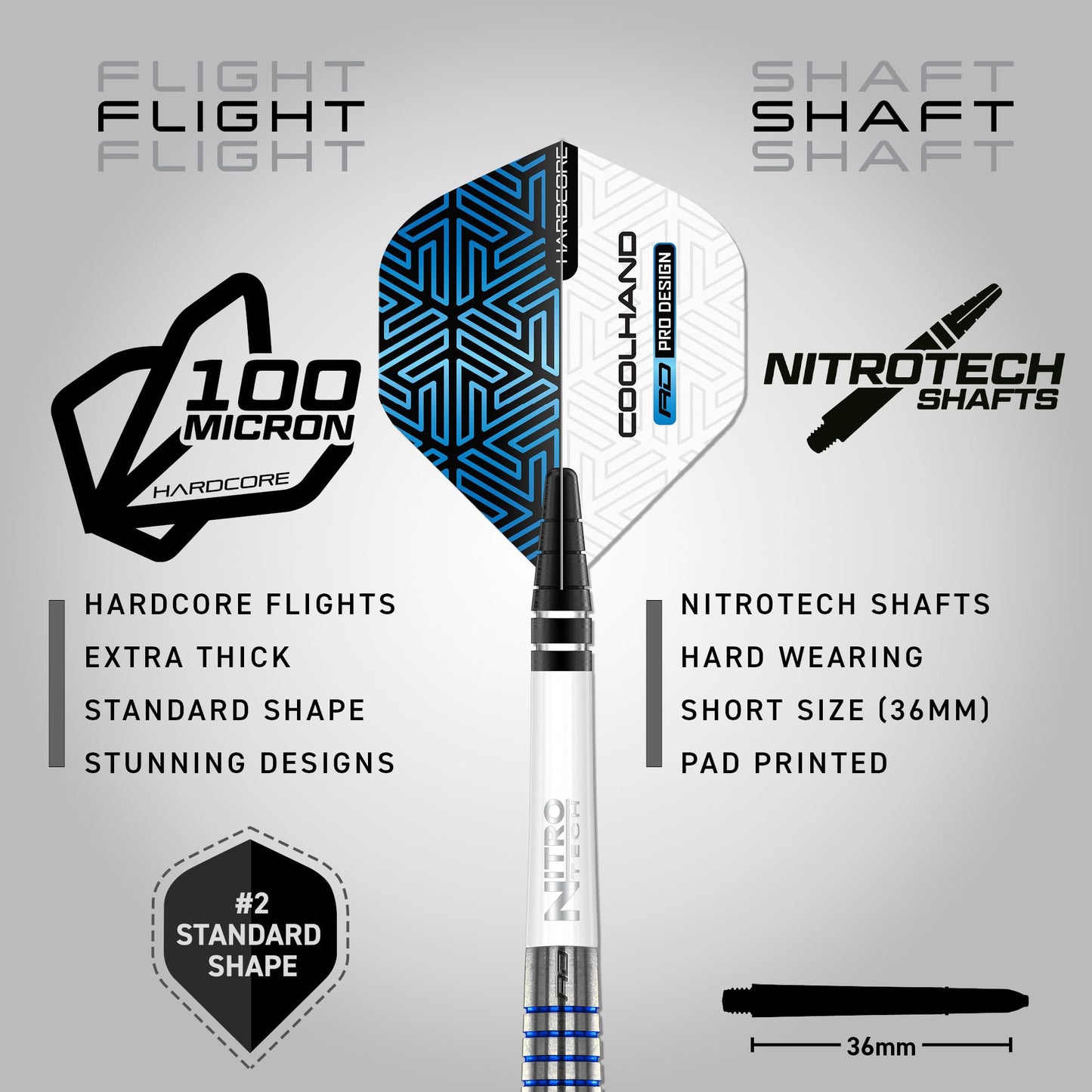 RED DRAGON Luke Humphries TX Series Premium Tungsten Darts Set with Flights and Stems