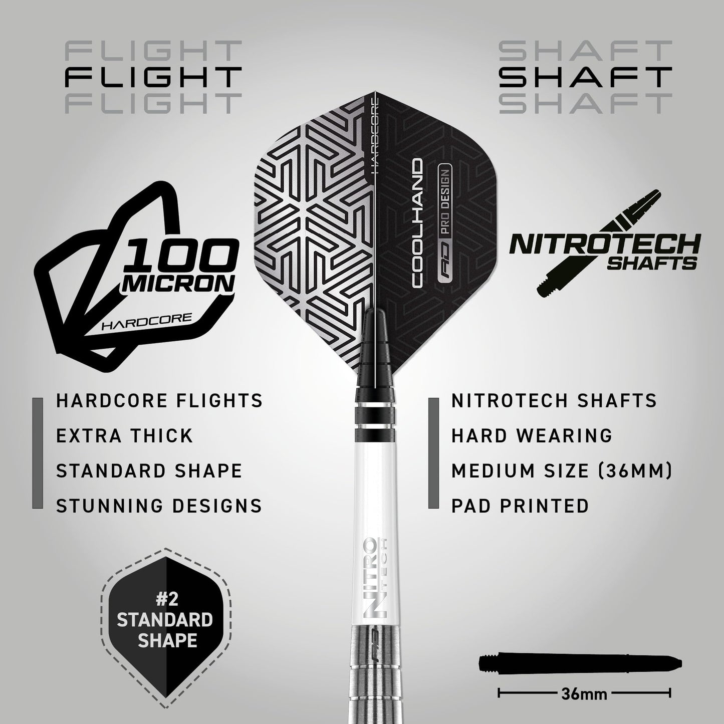 RED DRAGON Luke Humphries TX Series Premium Tungsten Darts Set with Flights and Stems