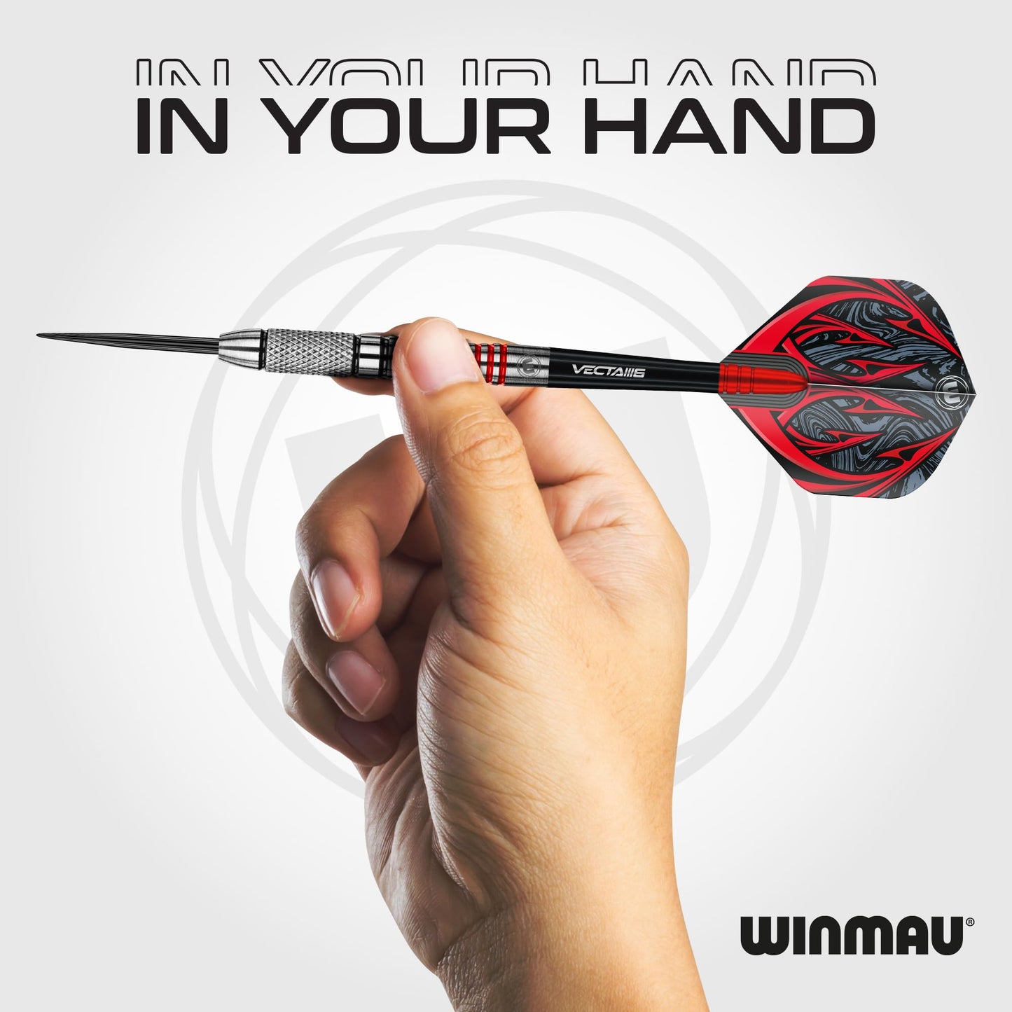 WINMAU Darts Navigator Series 90% Tungsten Steeltip Darts Set with Dart Flights and Dart Shafts (Stems)