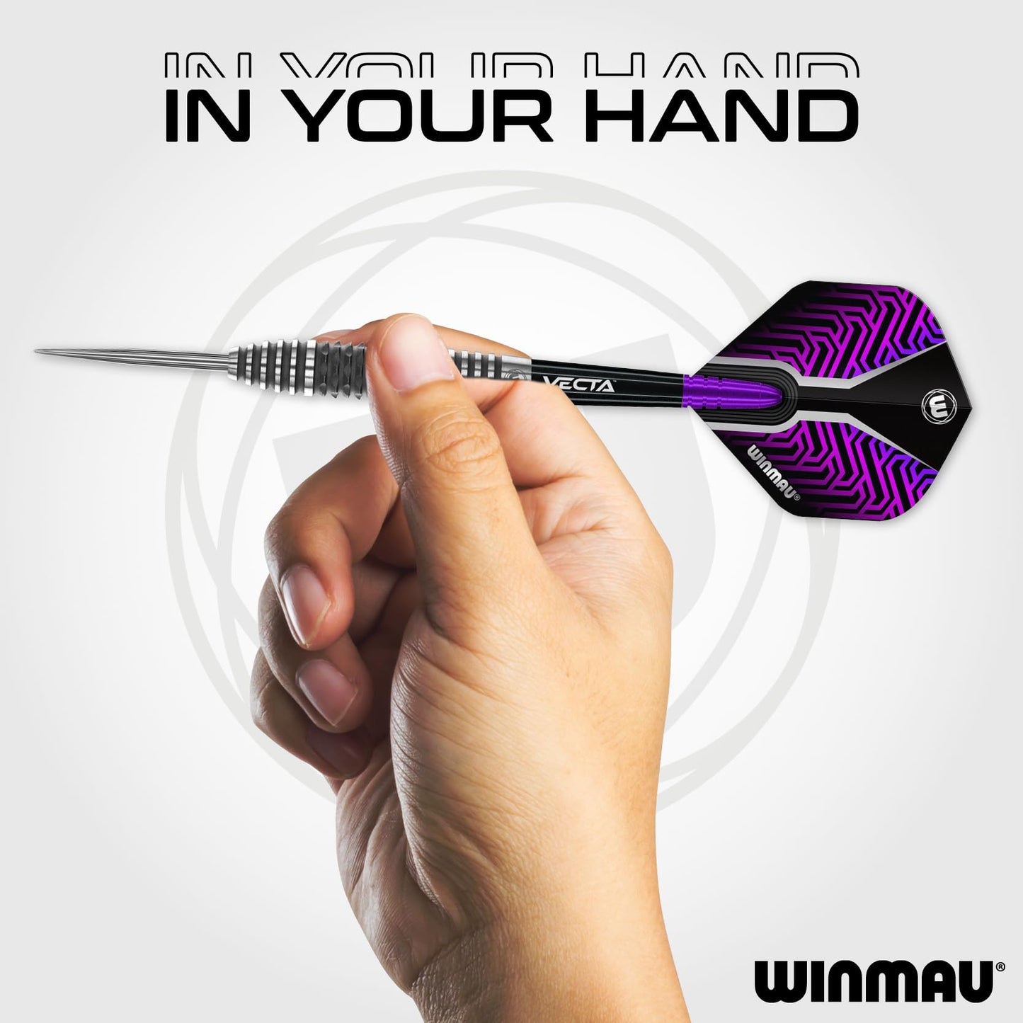 WINMAU Darts Kairos Series 90% Professional Tungsten Steel Tip Darts Set with Dart Flights and Dart Shafts (Stems) - Available in Two Styles - Available weights 21g, 23g 24g and 26g