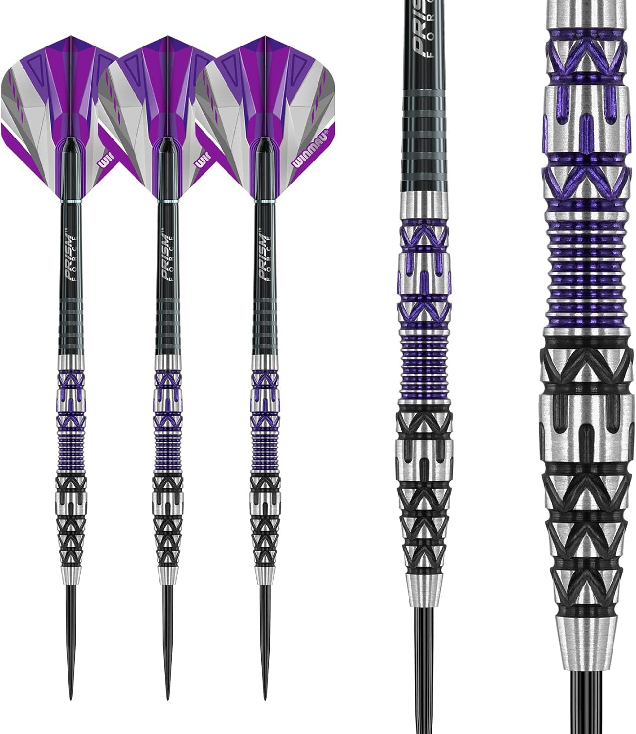 WINMAU Simon Whitlock Special Edition Tungsten Steeltip Darts Set 24g with Prism Flights and Shafts (Stems)