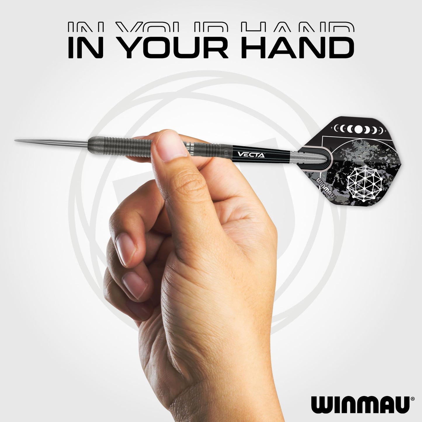 WINMAU Darts Callisto Series 90% Professional Tungsten Steel Tip Darts Set with Dart Flights and Dart Shafts (Stems) - Available in Three Styles - 22g, 23g, 24g, 25g & 26g Dart