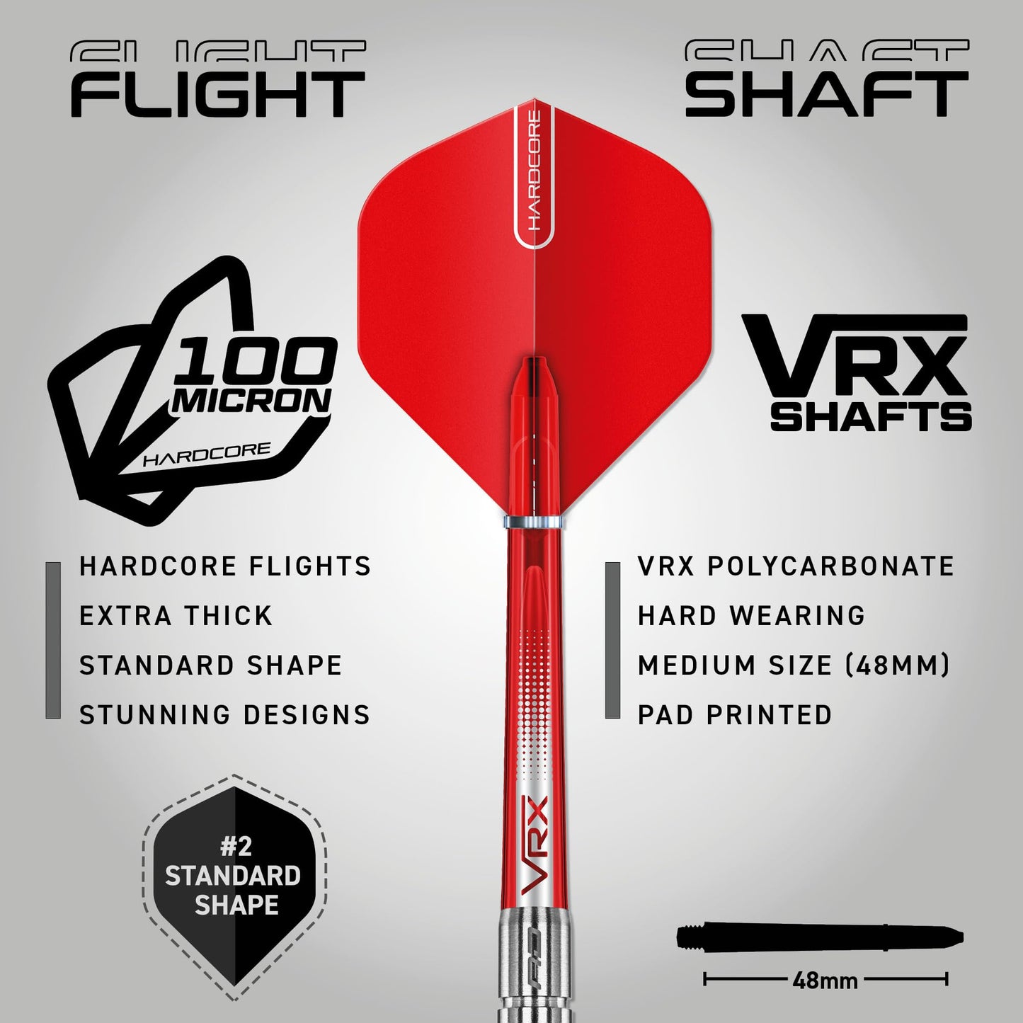 RED DRAGON Hell Fire 22g, 24g or 26g Tungsten Darts Set with Flights and Stems