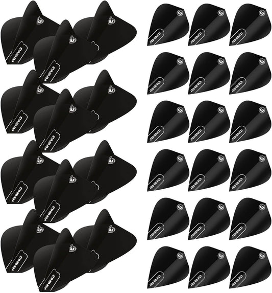 Rhino Kite Black Dart Flights - 10 sets per pack (30 dart flights in total)