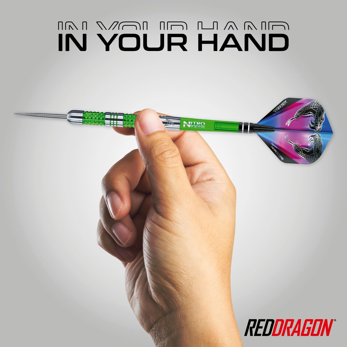 RED DRAGON Peter Wright Snakebite Mamba: 22g or 24g Tungsten Darts Set with Flights and Stems