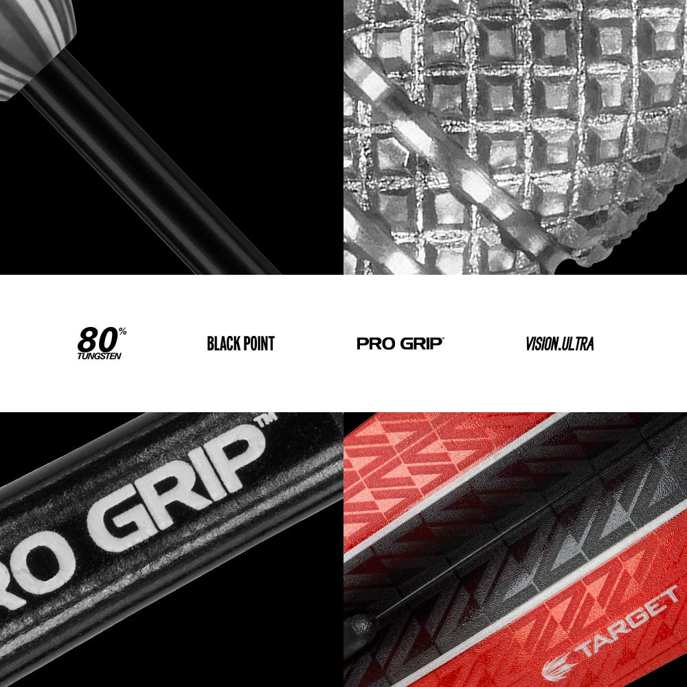 Target Darts Vapor 8 Titanium Nitride 80% Tungsten Steel Tip Darts Set