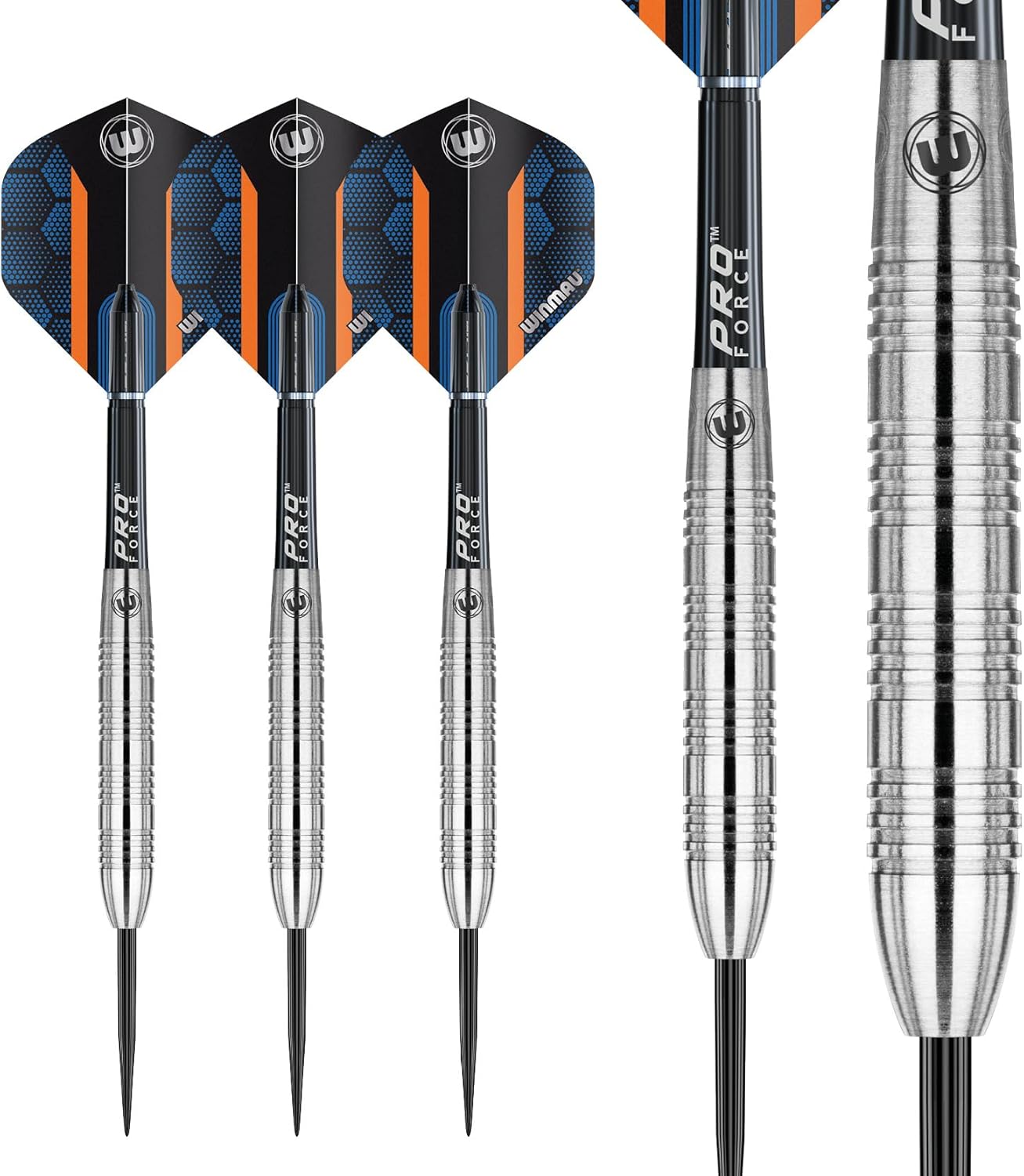 WINMAU Darts - Vendetta 24g 80% Tungsten Darts Set – High-Density Tungsten Dart Construction, Precision Steel Tips, Flights – Professional Dart Set - Competitive Play & Practice