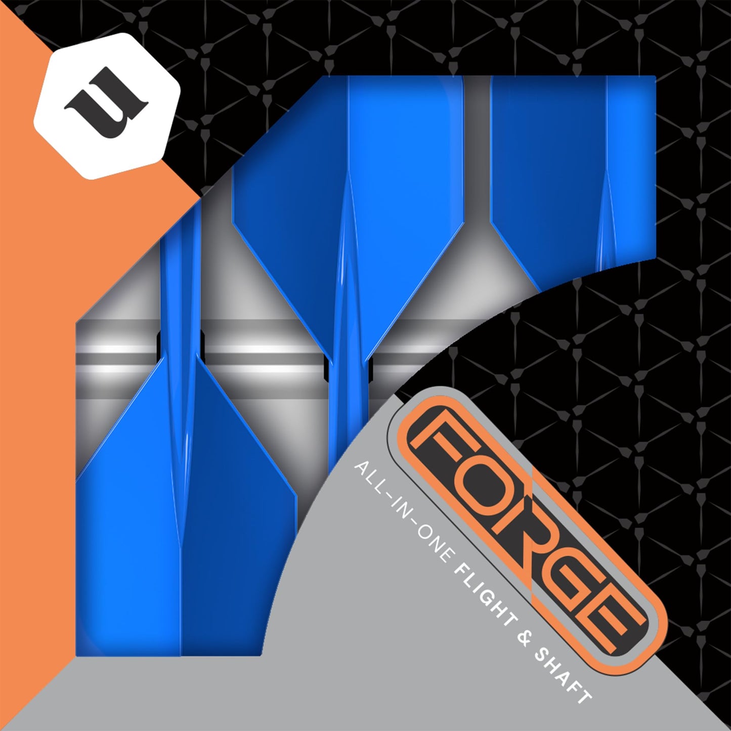 Unicorn Forge Integrated Dart Flights & Shafts | 1 Piece Construction for Perfect 90˚ Angle | Lightweight Tough Polymer | Standard Plus Shape & 2BA Thread | Medium Length Stem 26 mm |
