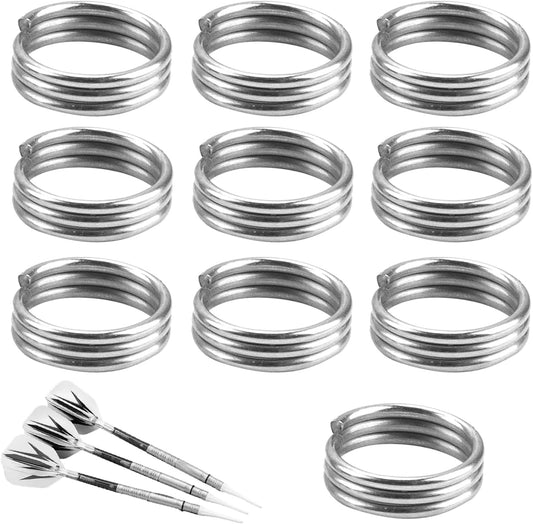 100 PCS Stainless Steel Dart Shaft Rings O-Ring Spring Ring for Nylon Shafts Accessories, Non-Slip Dart Flight Protector, 4.15 MM Dart Shaft Rings for Plastic & Nylon Shafts
