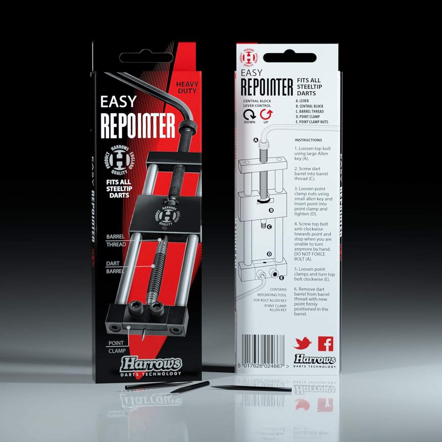 Harrows Darts Repointing Tool | Dart Points Removal Tool | Darts Accessories for Dart Points, Dart Flights, Dart Stems, Dart Shafts I Professional Darts Accessories