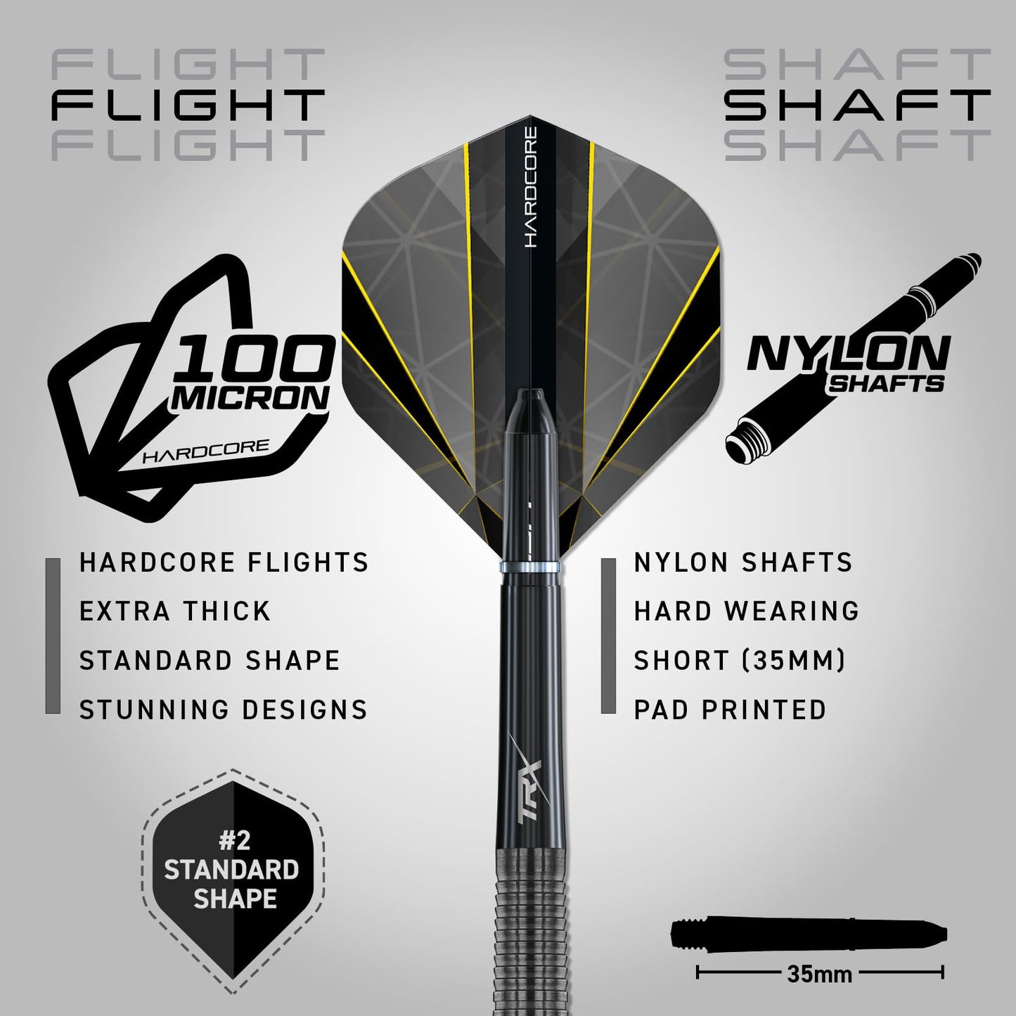 RED DRAGON Darts – Seren Onyx Series - 90% Tungsten Professional Steel tip Darts Set with Dart Flights and Dart Shafts (Stems) - Available in Four Styles - Available in 21g, 22g, 23g, 24g & 25g