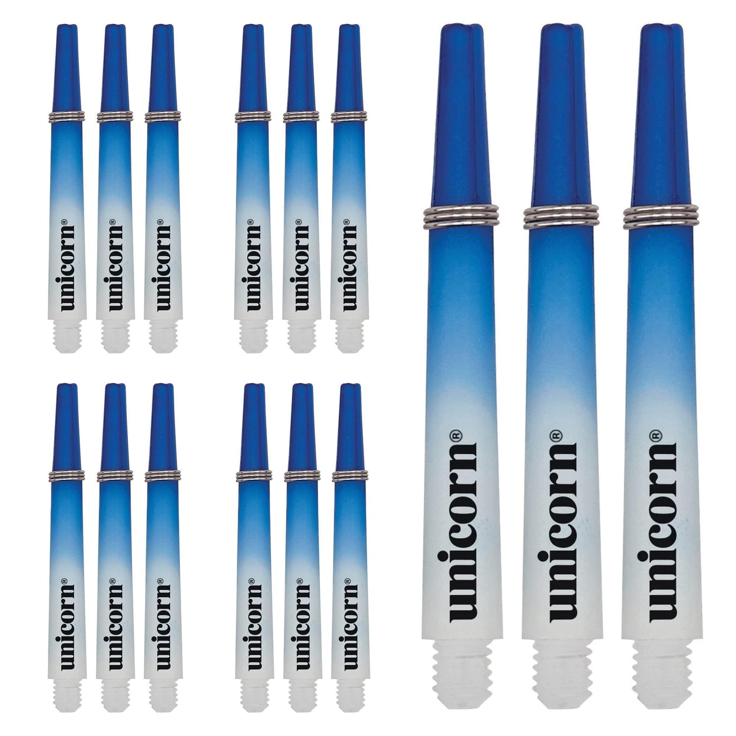 Unicorn Dart Shafts | Gripper 3 Value Pack | Durable Nylon | White | 15 Stems | Medium 44.2 mm