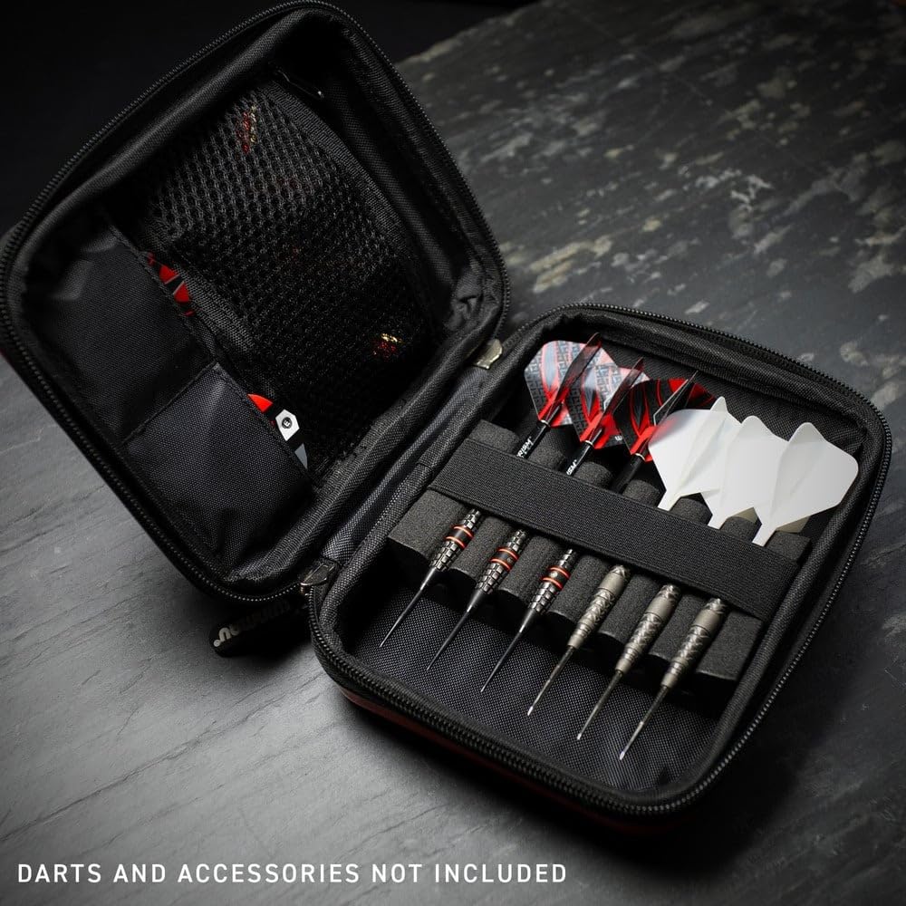 WINMAU Armor G2 Darts Wallet - Red Darts Case Holds Fully Assembled Darts and Accessories - Impact Proof, Ultra-Durable and Secure