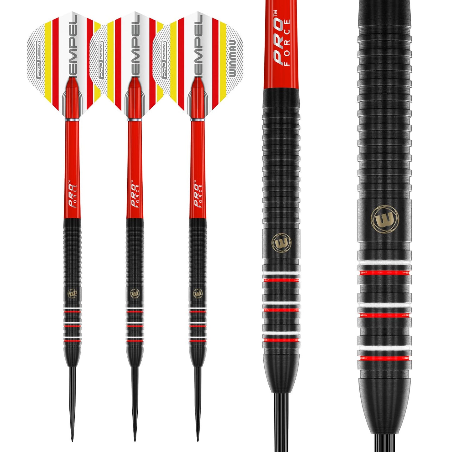 WINMAU Darts - 85% Pro Series Professional Dart Set with Dart Flights and Dart Shafts (Stems)