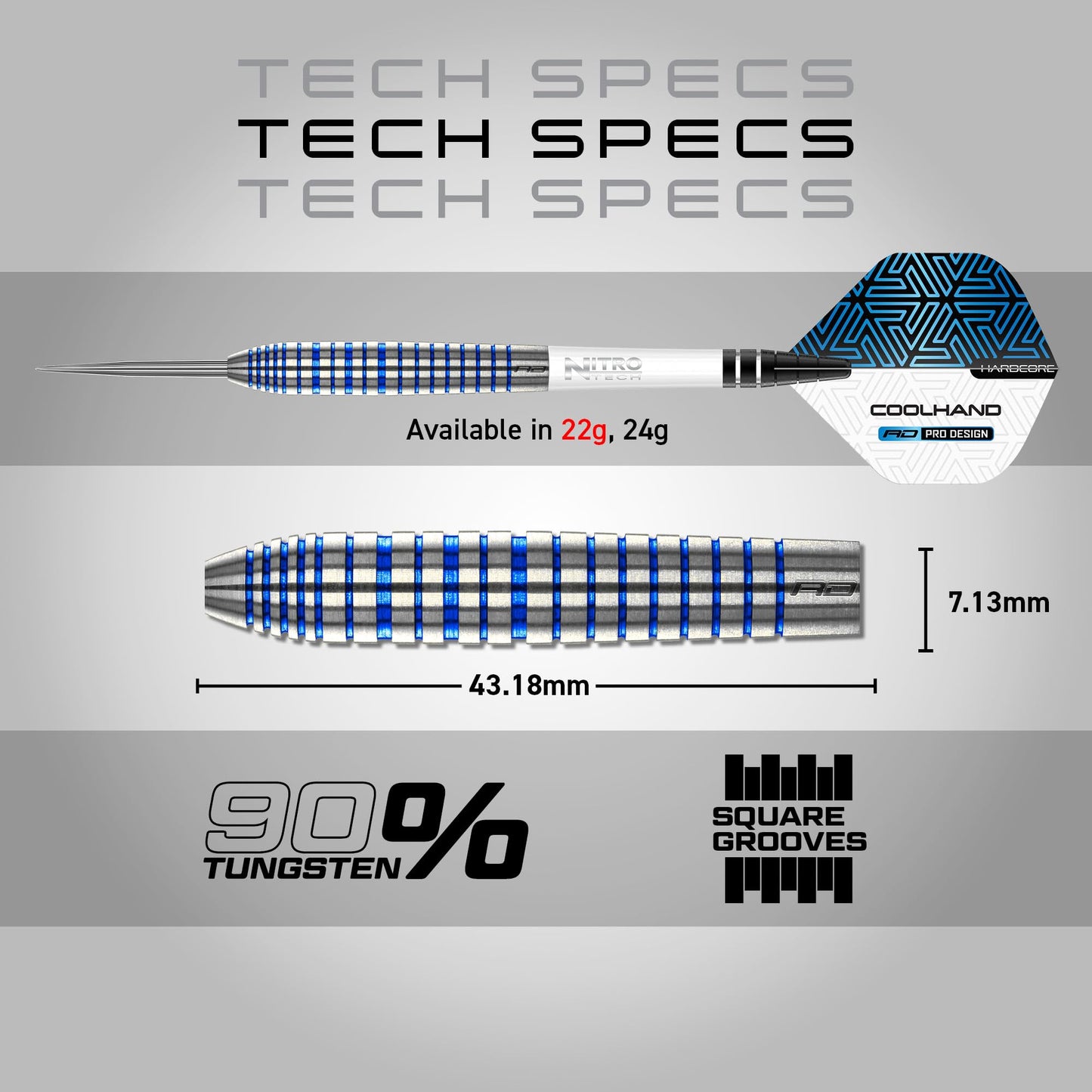 RED DRAGON Luke Humphries TX Series Premium Tungsten Darts Set with Flights and Stems