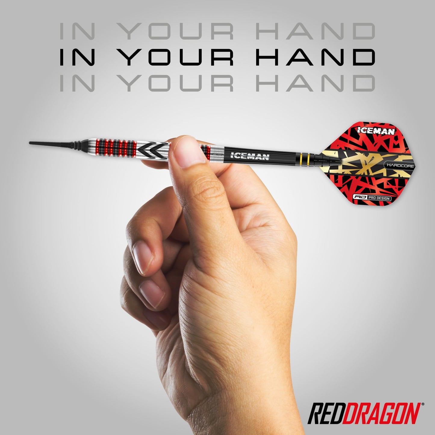 RED DRAGON Gerwyn Price Iceman Firebird Premium Tungsten Darts Set with Flights and Stems