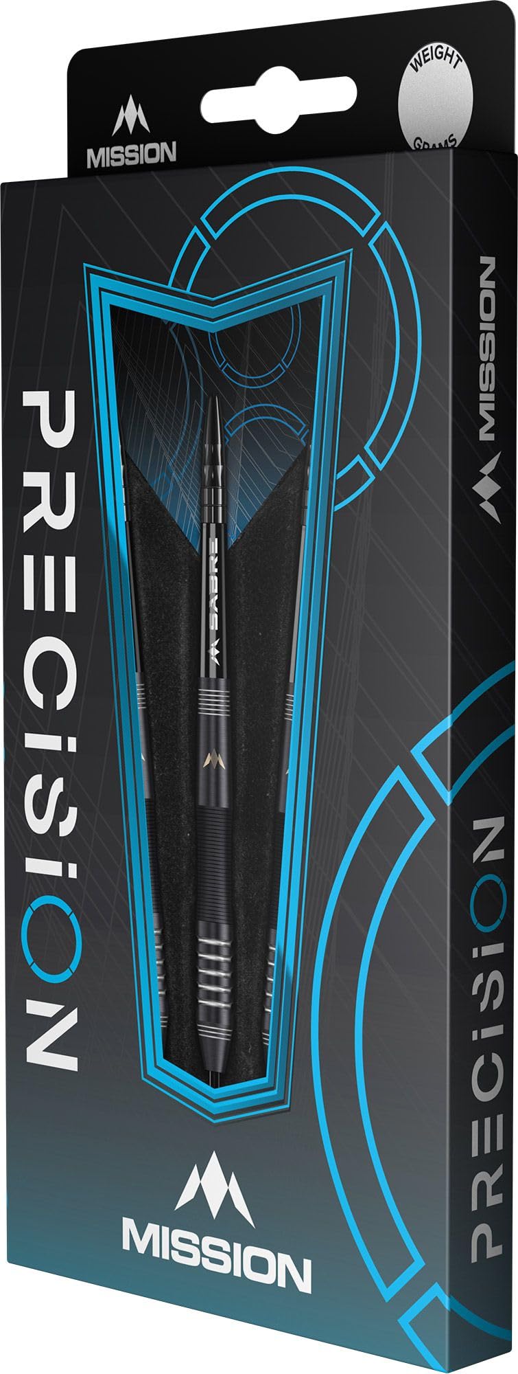 Mission Precision | Darts Set | Steel Tip | 90% Tungsten | Black PVD | Available in Multiple Weights.