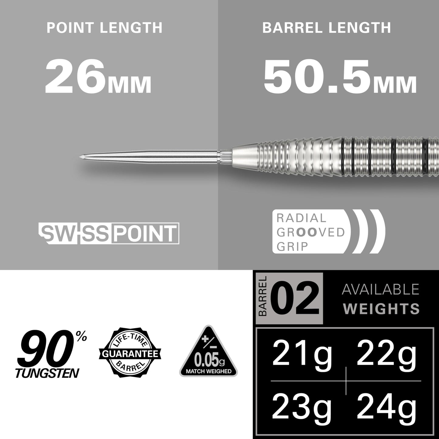 TARGET Darts EXO Edition 90% Tungsten Steel Tip Darts Set – Steel Point Dart Sets, Swiss Point Darts with Pro Grip Shafts and No.6 Flights, SP Tool Included | Professional Dart Sets