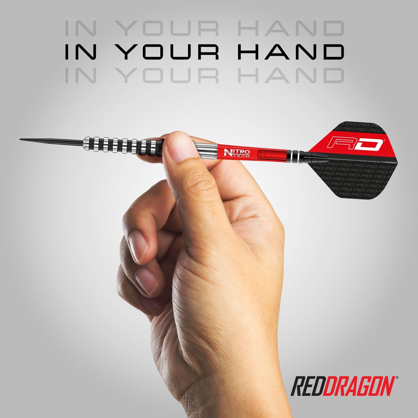 RED DRAGON Javelin Black 20g, 22g, 24g and 26g Tungsten Darts Set with Dart Flights and Dart Shafts (Stems)