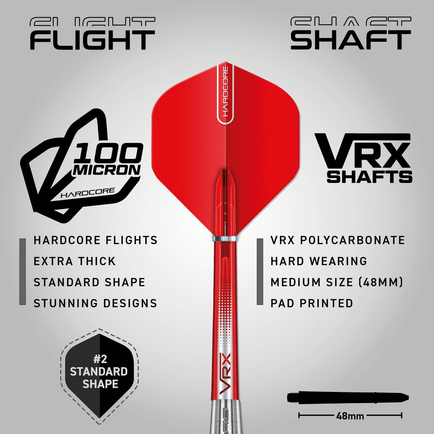 RED DRAGON Hell Fire 22g, 24g or 26g Tungsten Darts Set with Flights and Stems