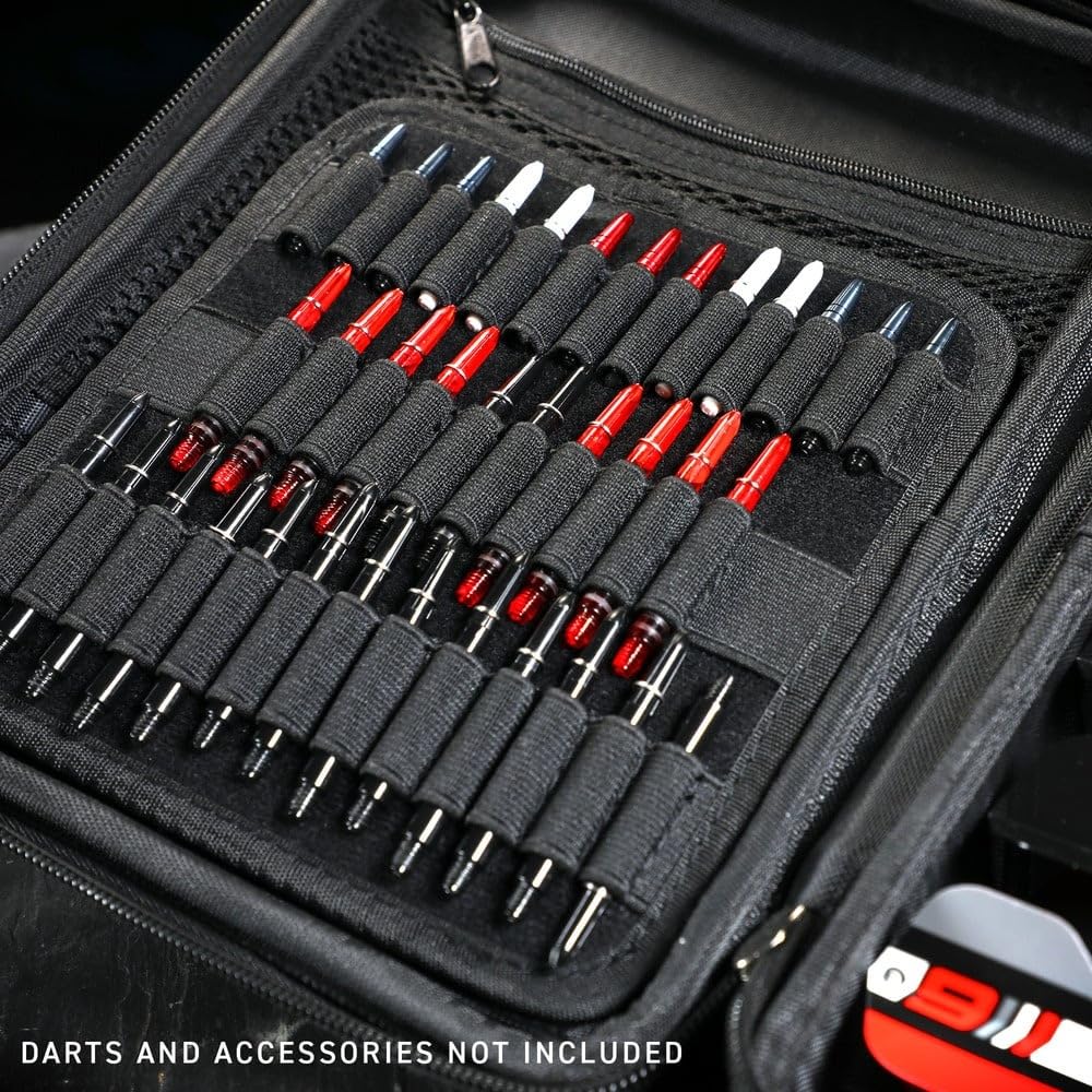 WINMAU Armor G2 Darts Wallet - Red Darts Case Holds Fully Assembled Darts and Accessories - Impact Proof, Ultra-Durable and Secure
