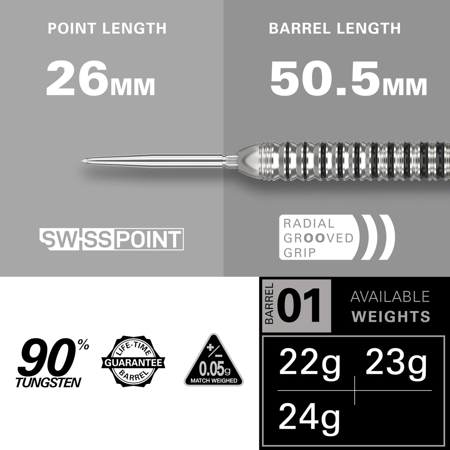 TARGET Darts EXO Edition 90% Tungsten Steel Tip Darts Set – Steel Point Dart Sets, Swiss Point Darts with Pro Grip Shafts and No.6 Flights, SP Tool Included | Professional Dart Sets