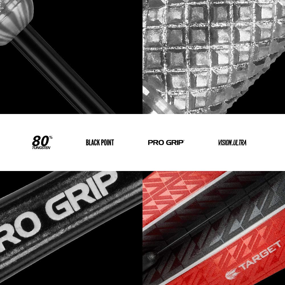 Target Darts Vapor 8 Titanium Nitride 80% Tungsten Steel Tip Darts Set