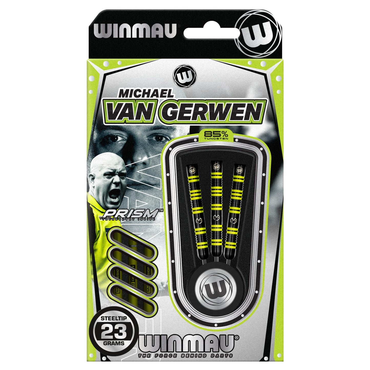 WINMAU Darts - 85% Pro Series Professional Dart Set with Dart Flights and Dart Shafts (Stems)