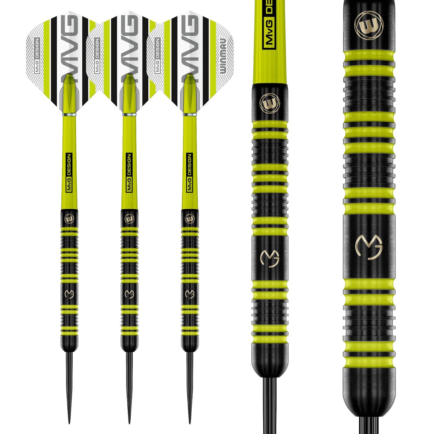 WINMAU Darts - 85% Pro Series Professional Dart Set with Dart Flights and Dart Shafts (Stems)